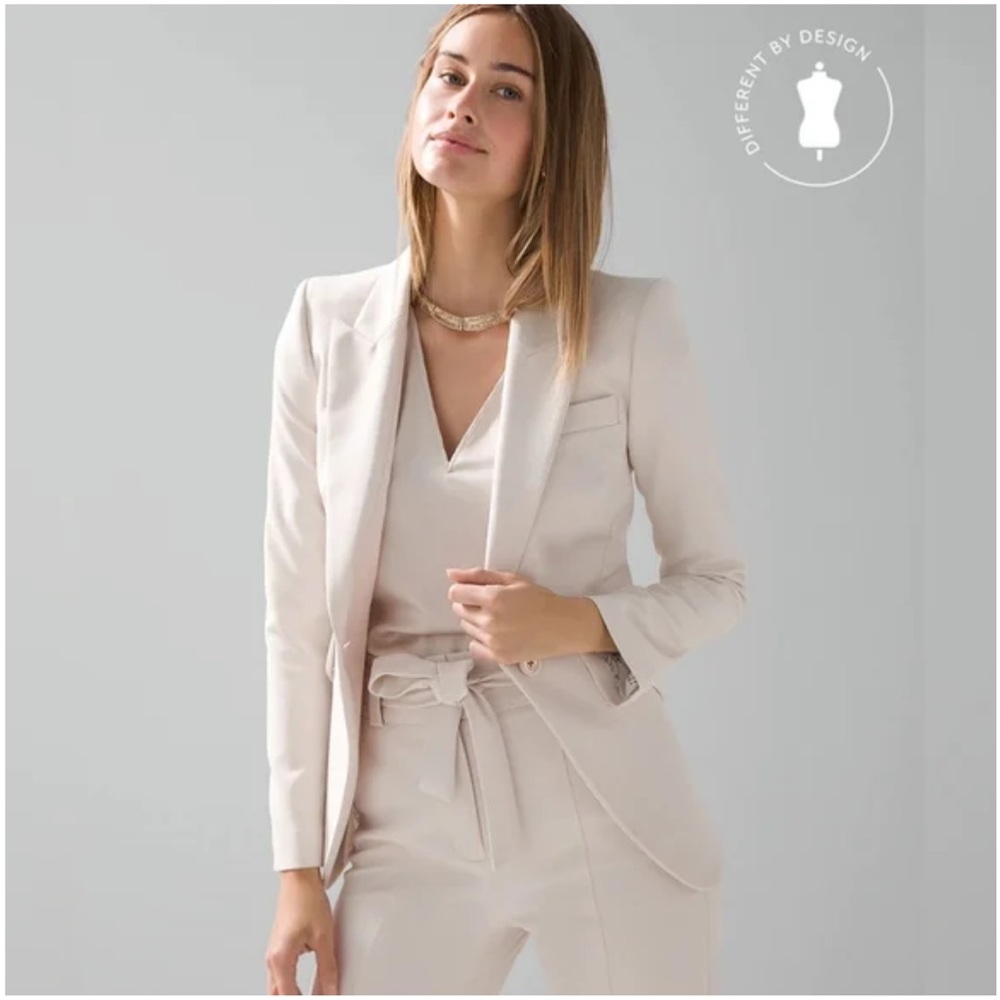WHBM Oat Fluid Editor Blazer